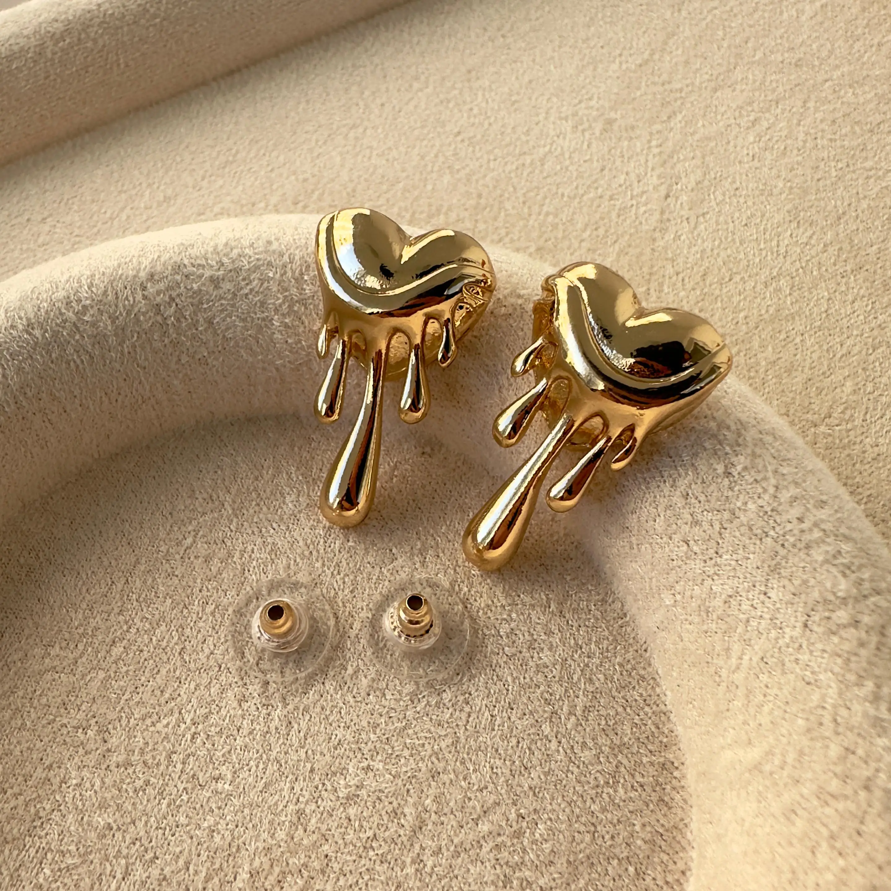 Akan Kalp Gold Küpe