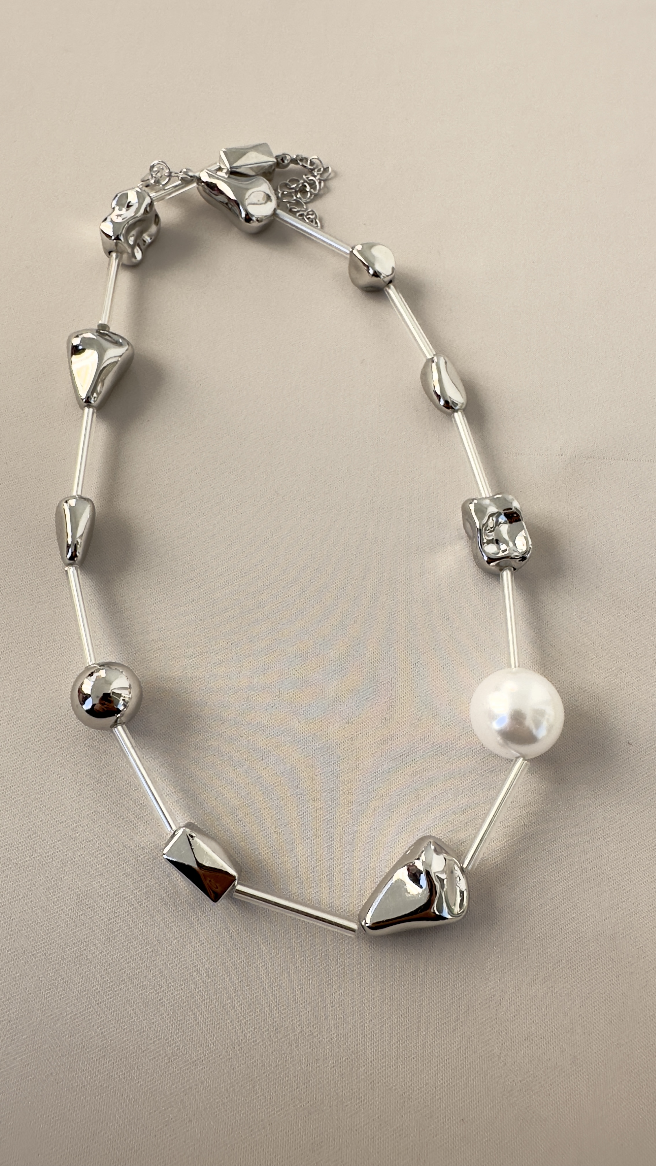 Ezme & İnci Çubuk Silver Kolye