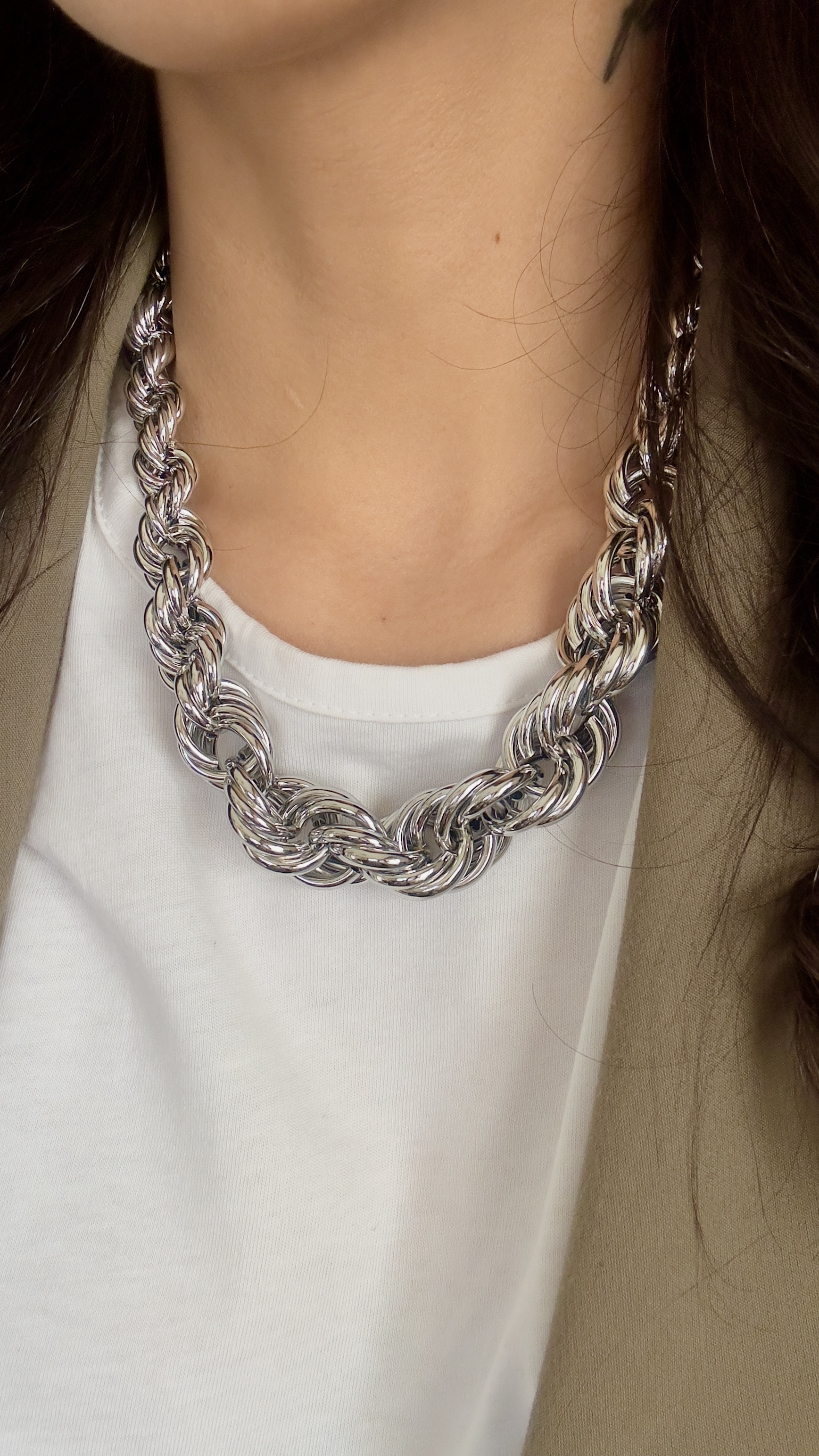 Kalın Burgu Silver Kolye