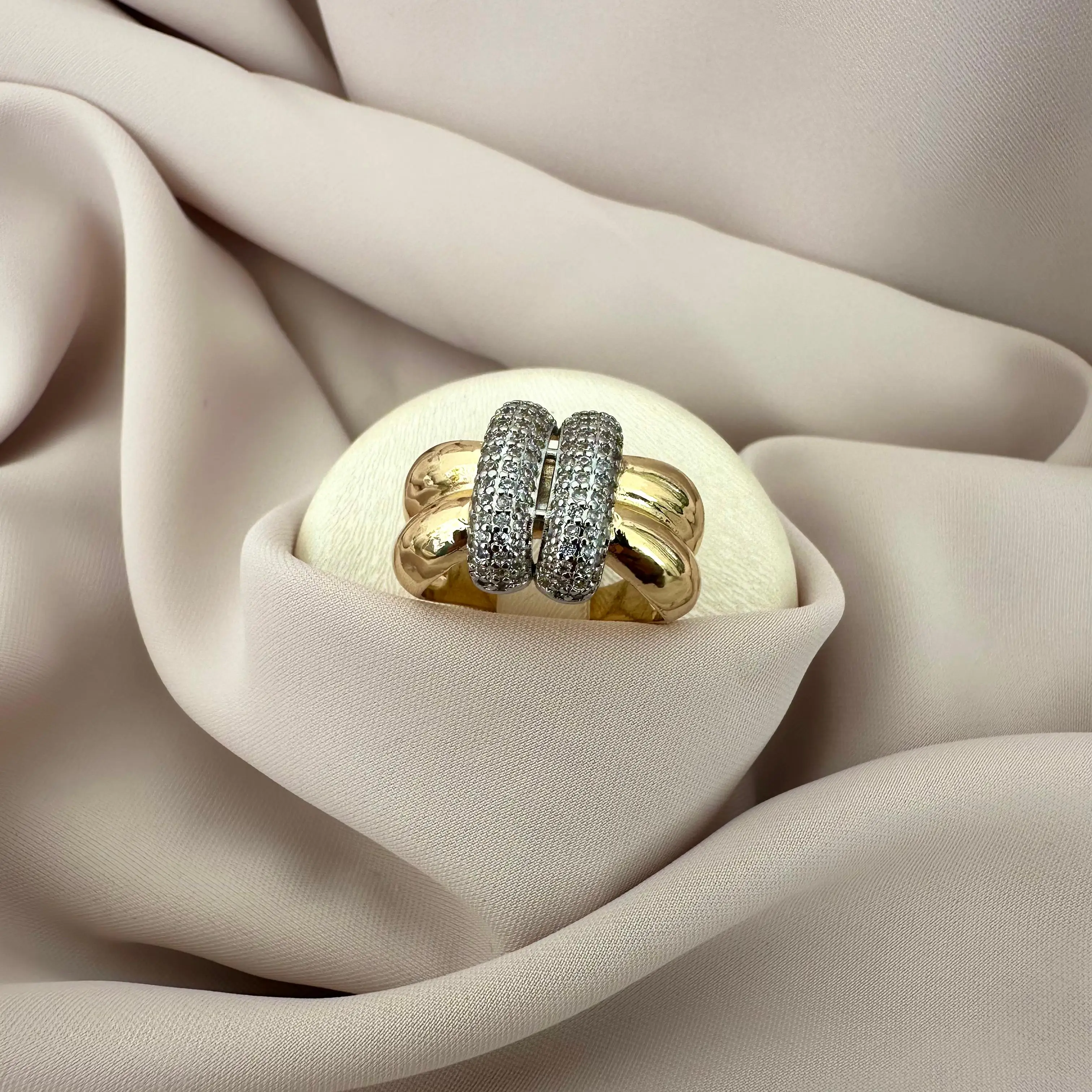 GY0001 Gold Silver Yüzük
