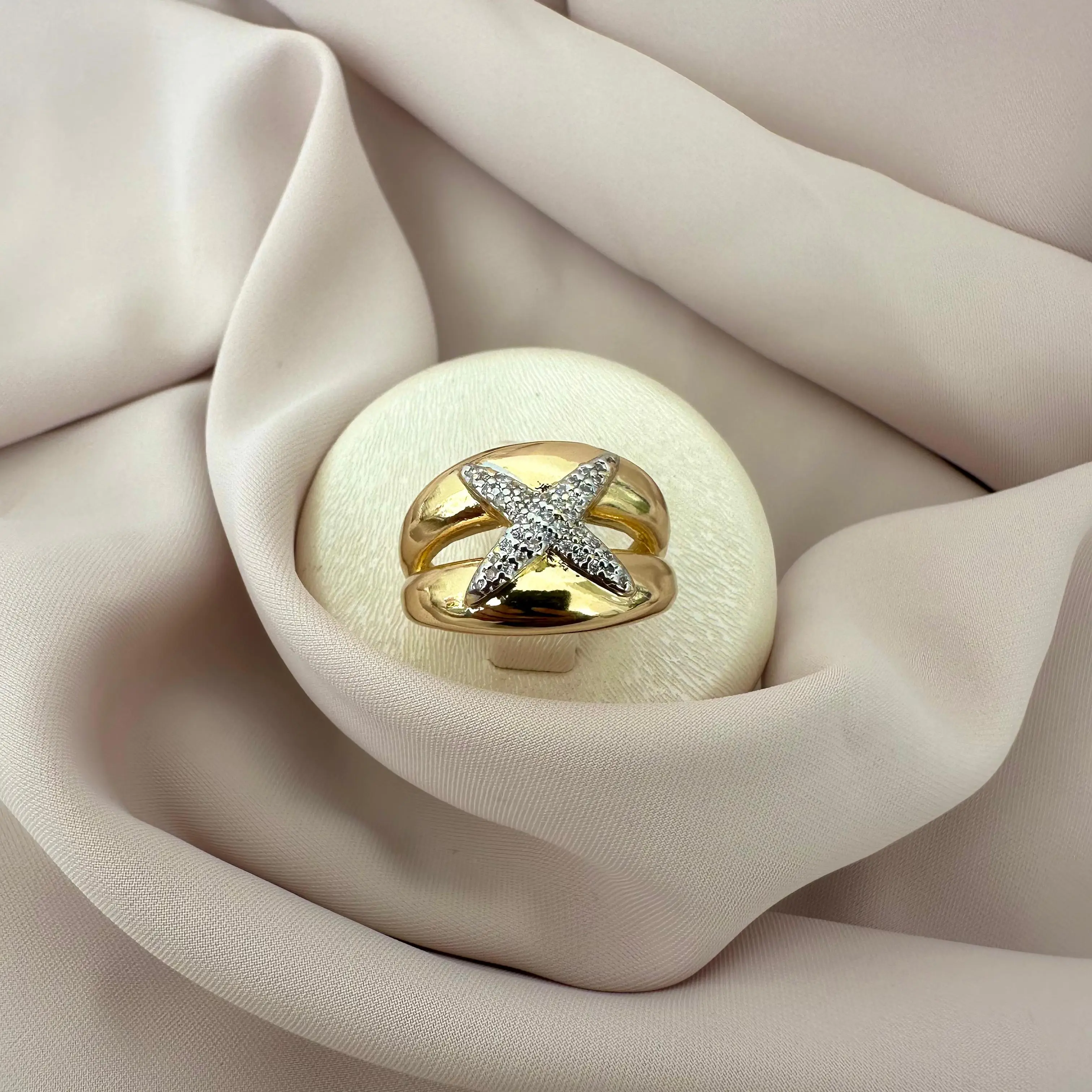 GY0003 Gold Silver Yüzük