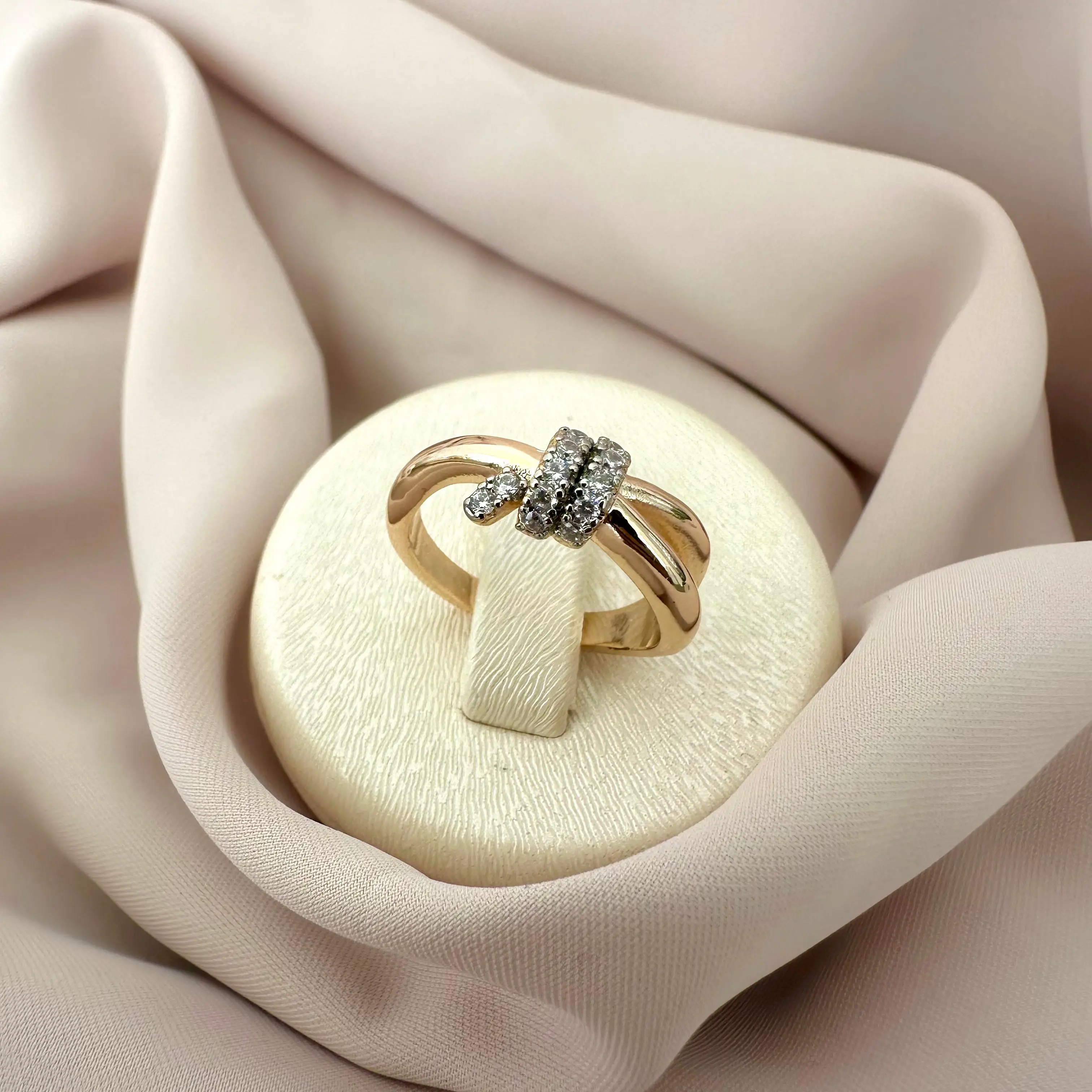 GY0010 Gold Silver Düğüm Yüzük