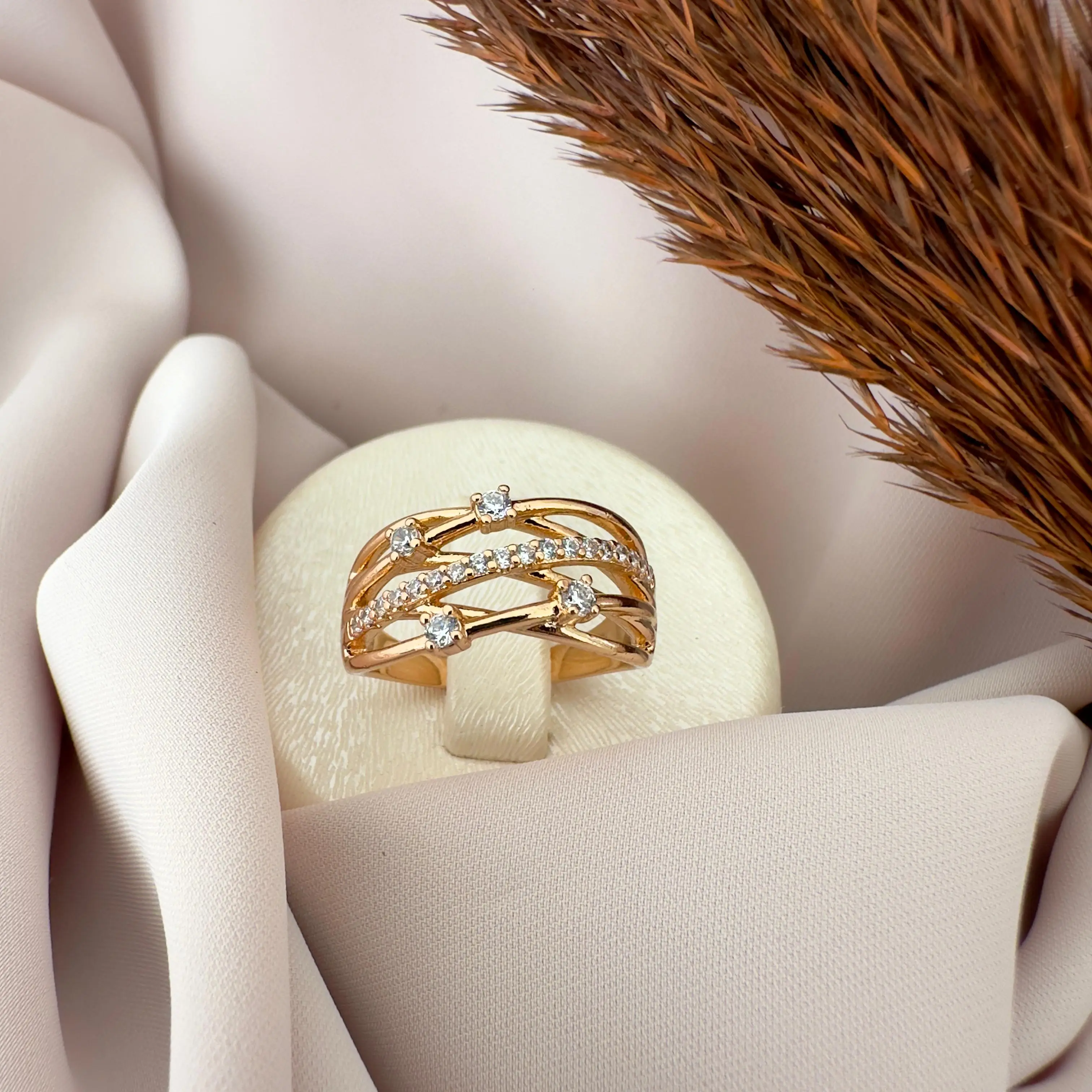 GY0038 Rose Gold Taş Yüzük