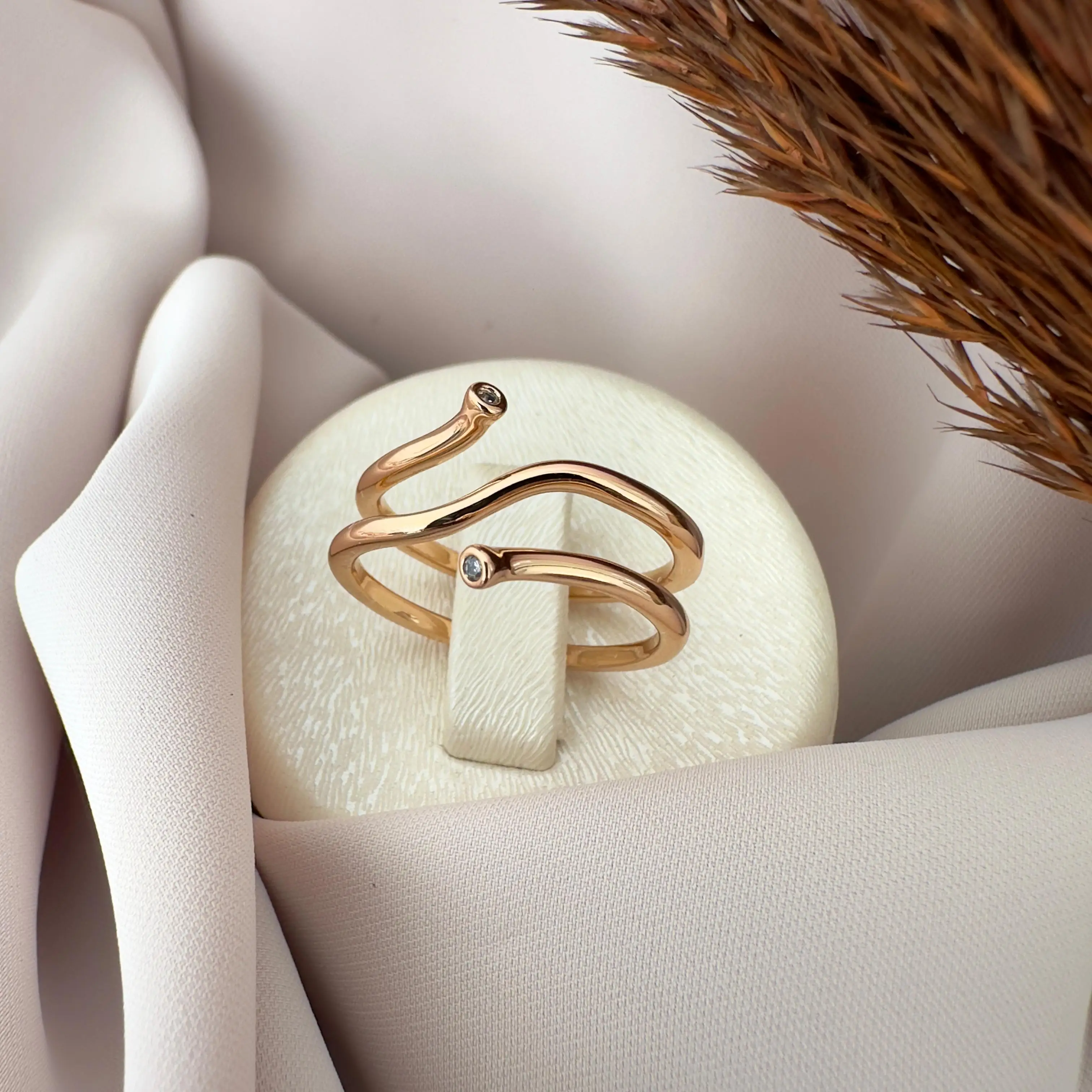 GY0039 Rose Gold Sarmal Yüzük