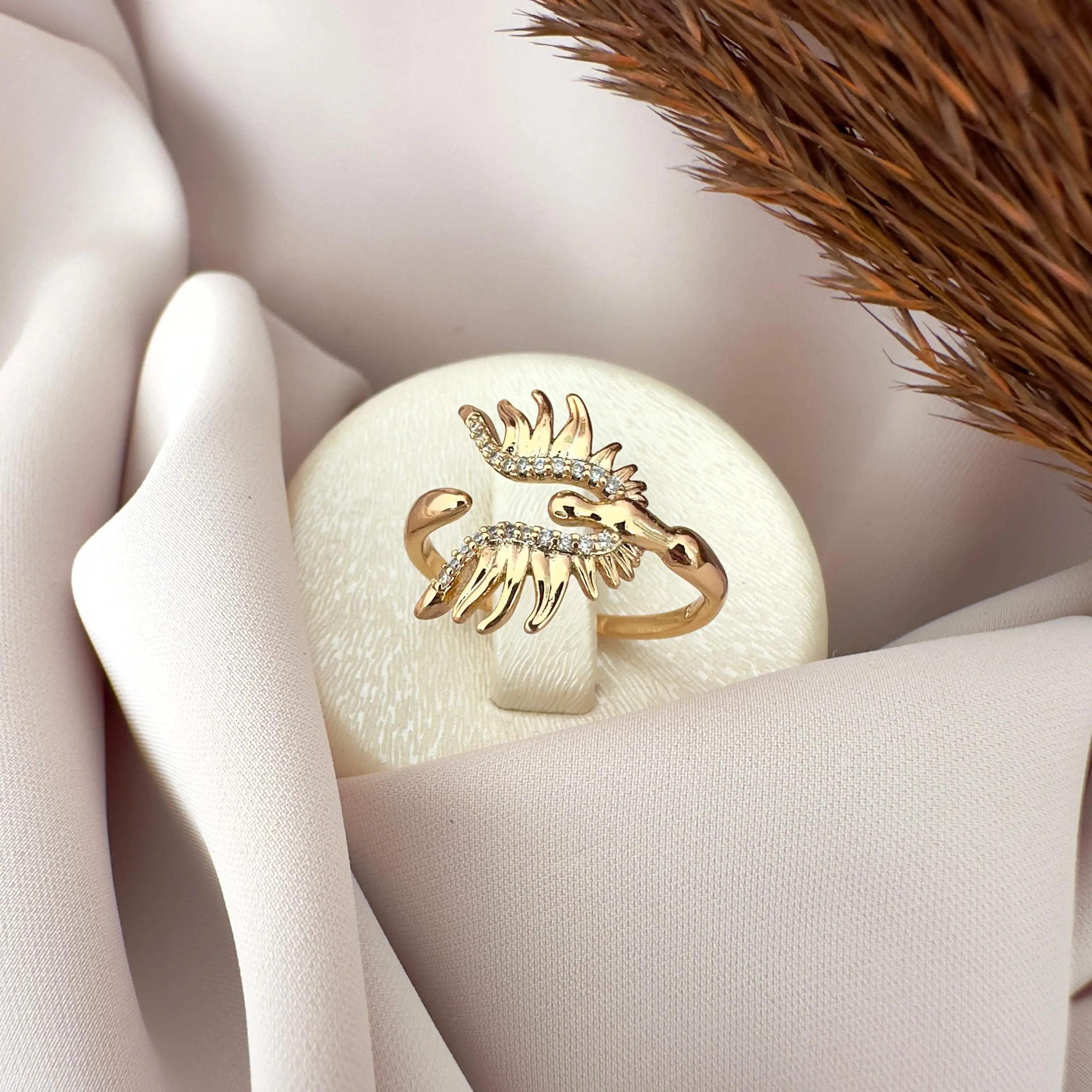 GY0040 Rose Gold Mikail Meleği Yüzük