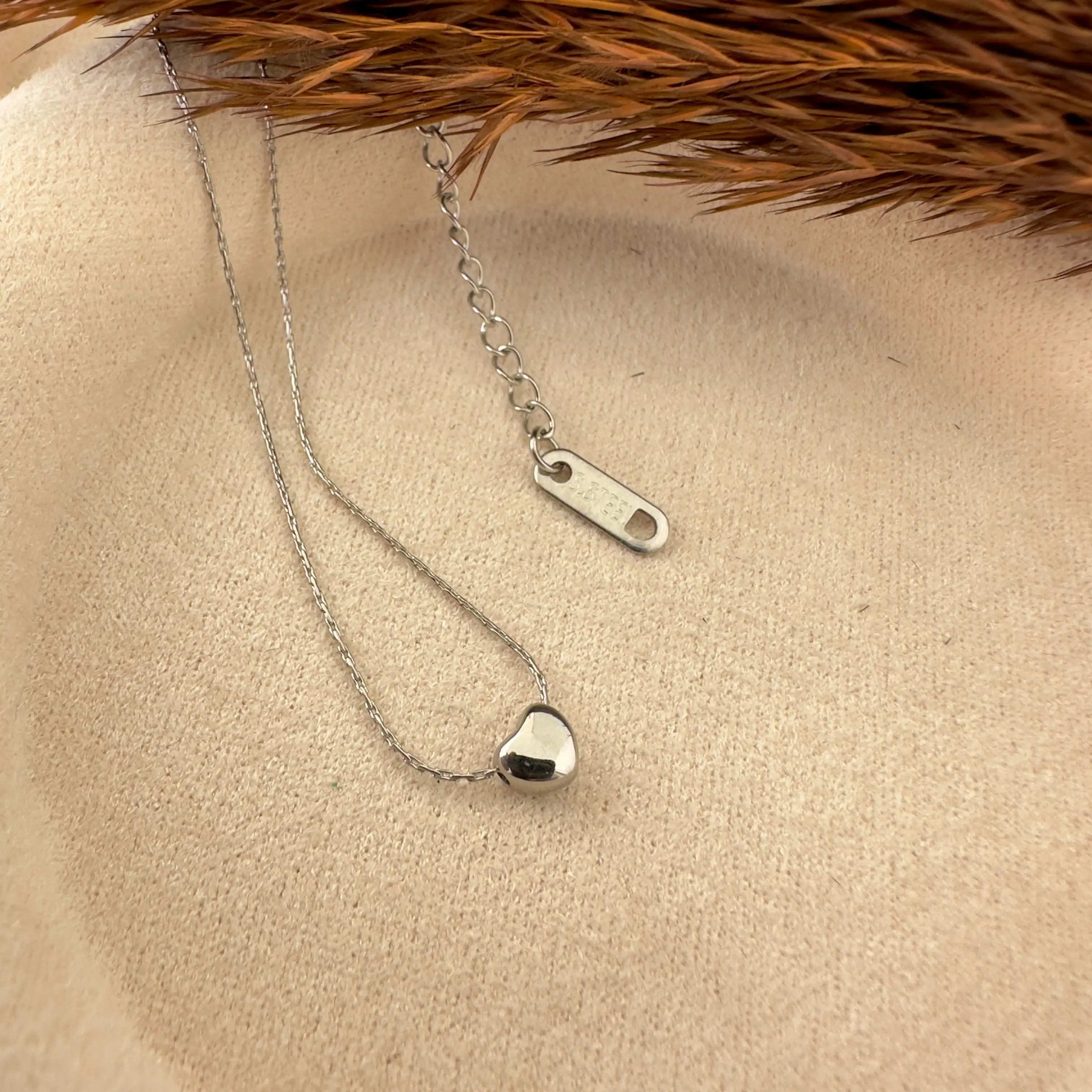 GY0045 Silver Minik Kalp Kolye