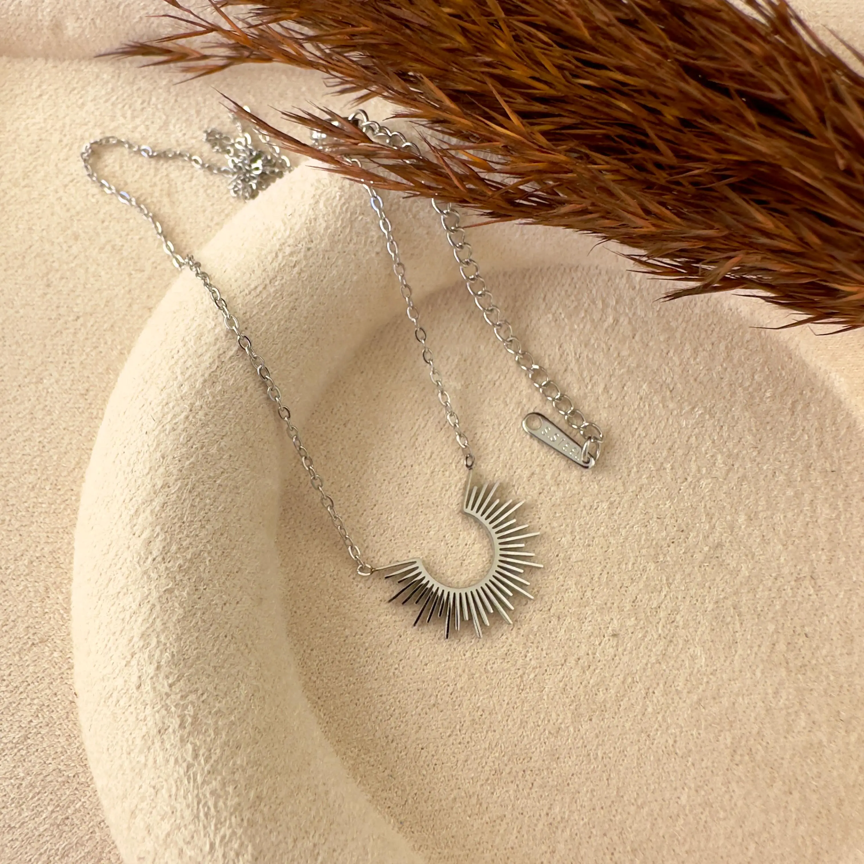 GY0078 Silver Güneş Kolye