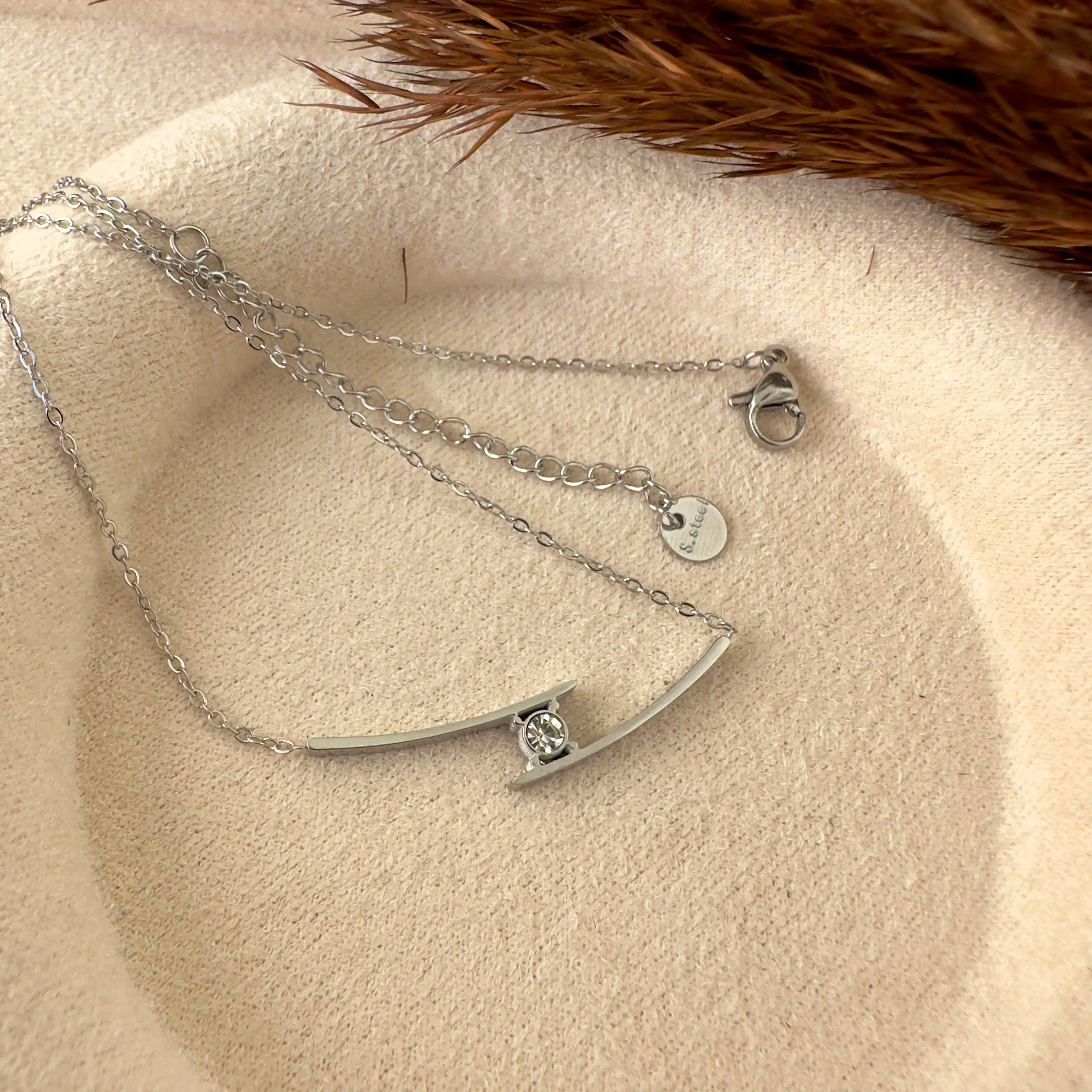 GY0080 Silver Tasarım Kolye