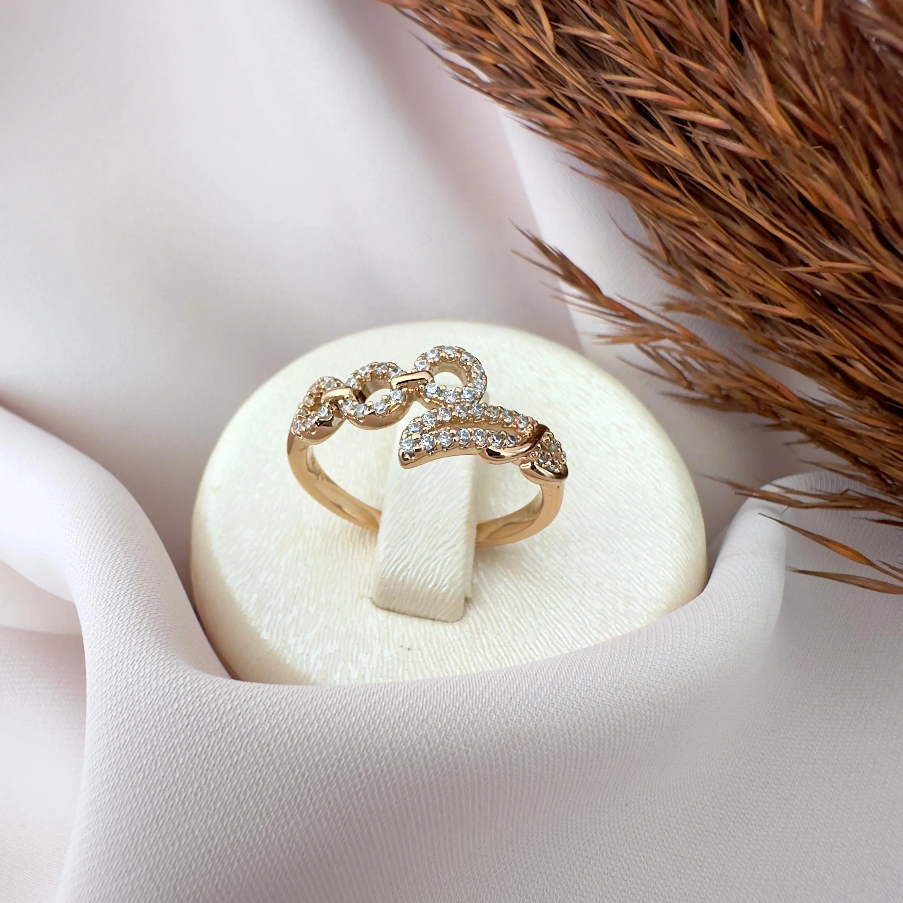 GY0056 Rose Gold Halka Detay Yüzük