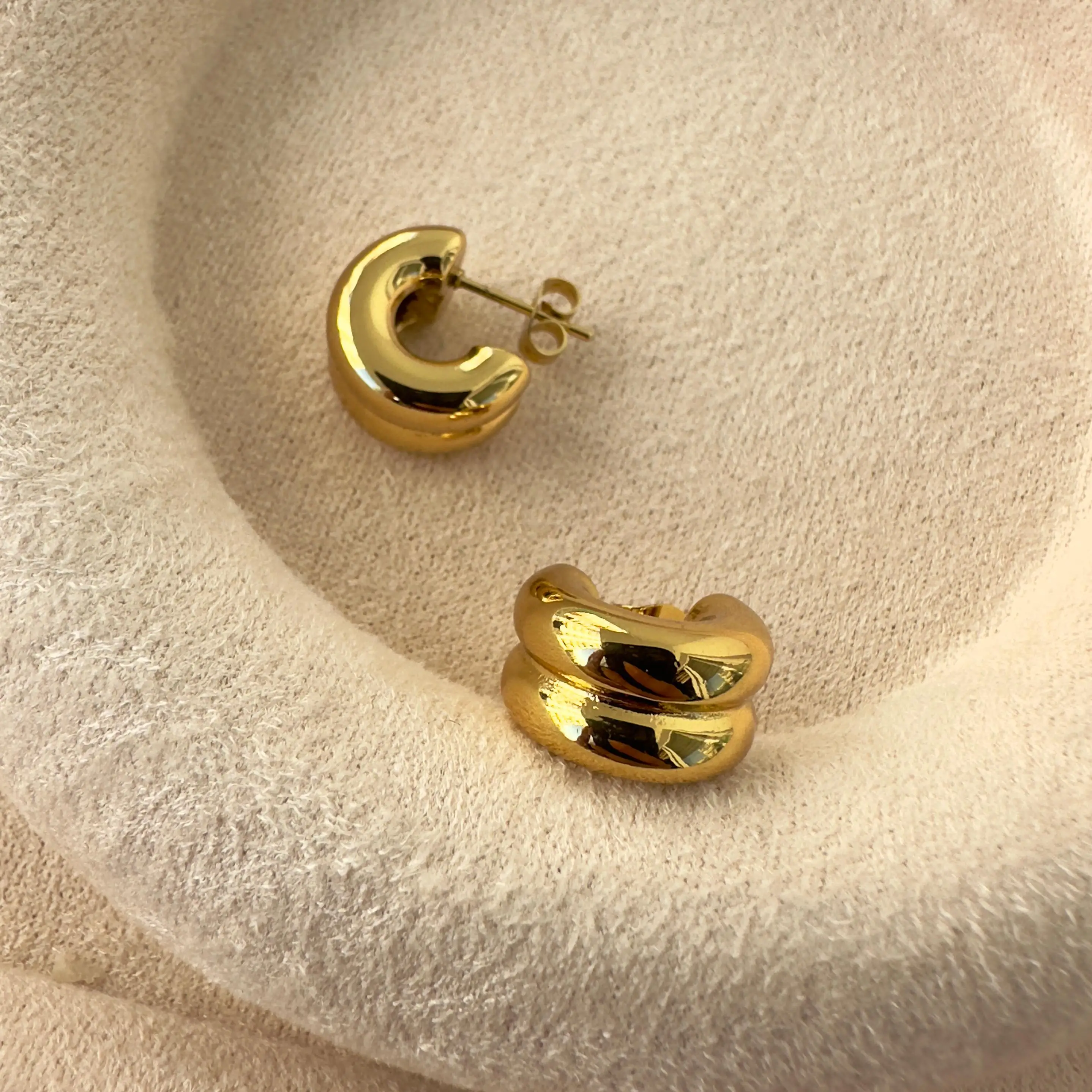 Çift Sıra Gold Minik Halka