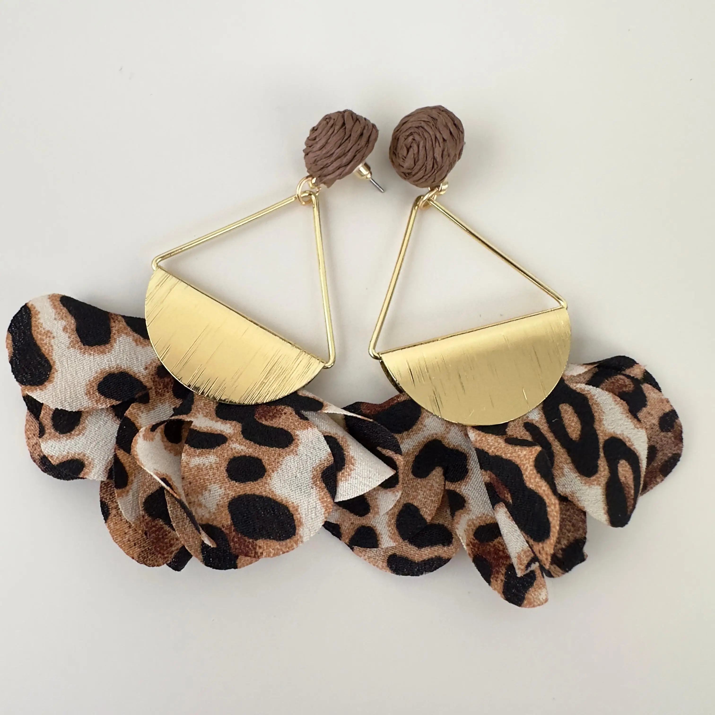 GY0208 Gold Leopar Küpe